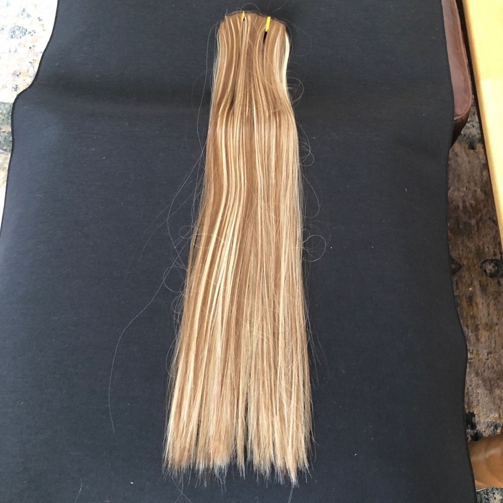 6 pc Human Hair Blonde Balayage Long Straight Hair Extension Clip Ins 24" 6H613# - Picture 10 of 14